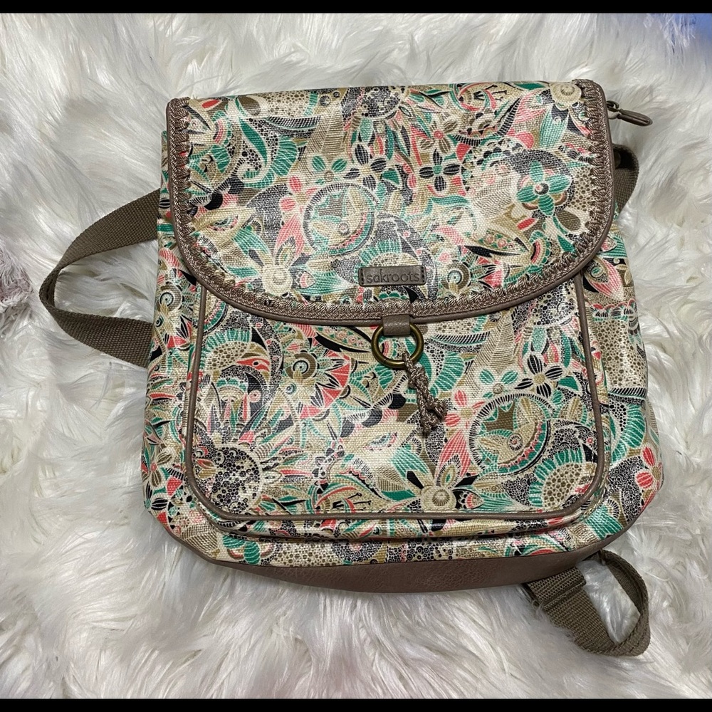 Sakroots Convertible Messenger Crossbody bag backpack purse
